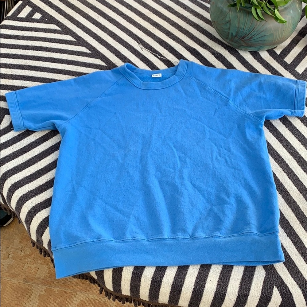 Blue Women's Short Sleeve Sweater